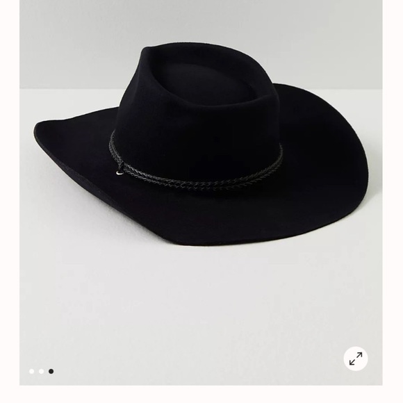 Free people Wyeth sawyer band felt hat black new with tags gorgeous! main image 6